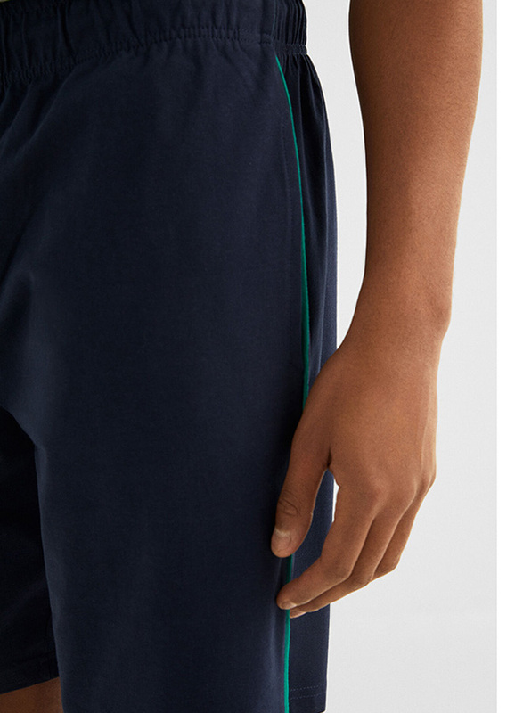 Springfield Drawstring Fastening Bermuda Shorts for Men, Medium, Navy Blue