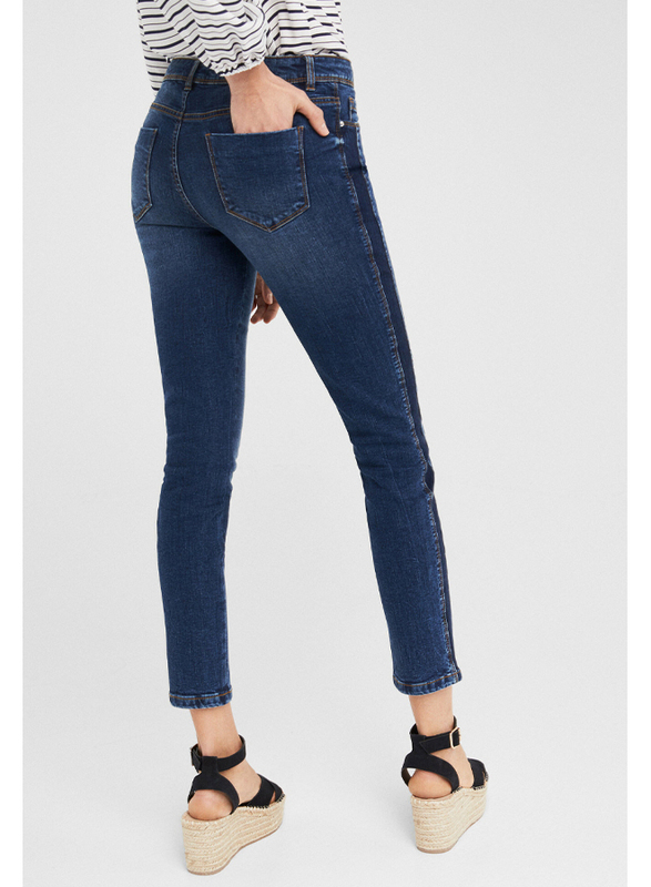 Springfield Fancy Denim Jeans for Women, 36 EU, Medium Blue