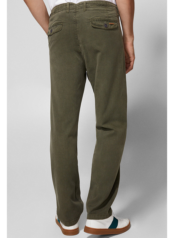 Springfield Sport Trousers Chinos for Men, 42 EU, Olive