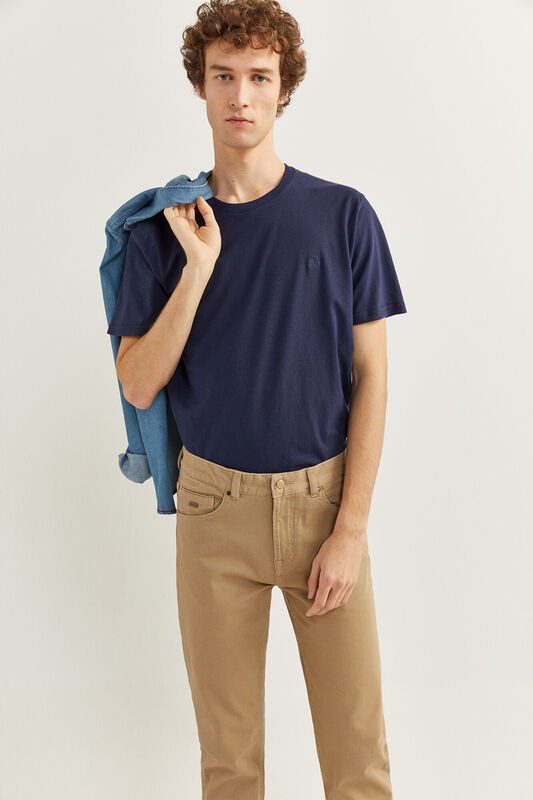 Springfield Zero Gravity 5-Pocket Bi-Stretch Trousers for Men, 34 EU, Beige