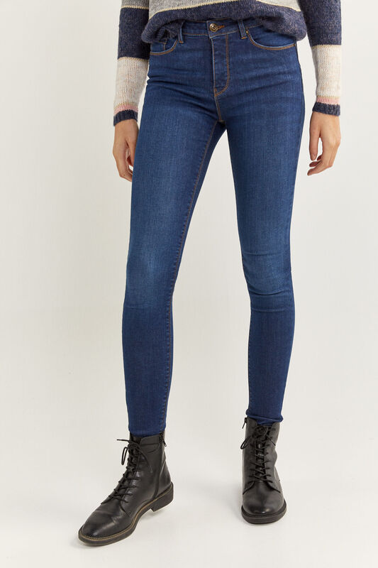 Springfield Body Trousers for Women, 42 EU, Medium Blue