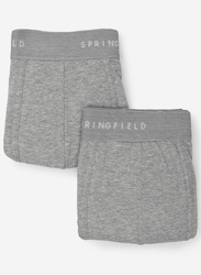 Springfield 2-Piece Slips Knitted Underwear Set for Men, Dark Grey, Medium