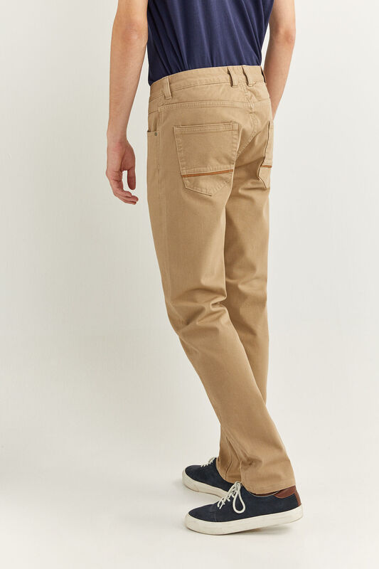 Springfield Zero Gravity 5-Pocket Bi-Stretch Trousers for Men, 34 EU, Beige