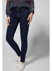 Springfield Denim Basic Jeans for Women, 44 EU, Dark Blue