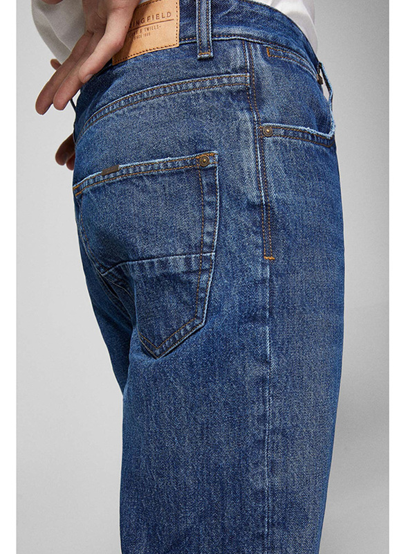 Springfield Denim Jeans for Men, 30 EU, Dark Blue