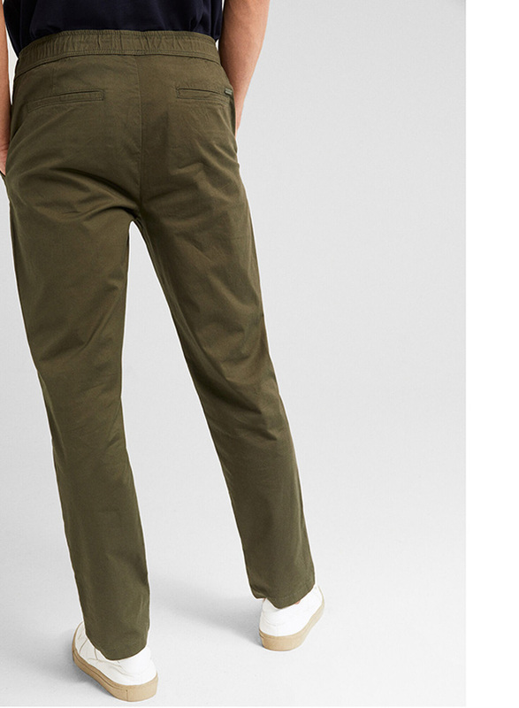 Springfield Sport Trousers Chinos for Men, Large, Green