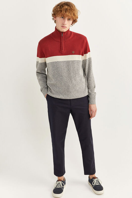 Springfield Super Comfort Knit Chinos for Men, 44 EU, Navy Blue