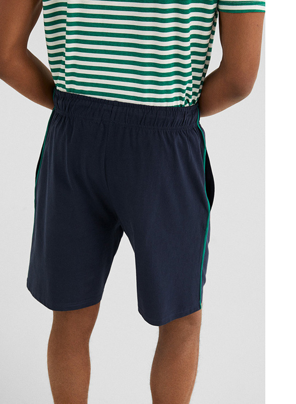 Springfield Drawstring Fastening Bermuda Shorts for Men, Medium, Navy Blue