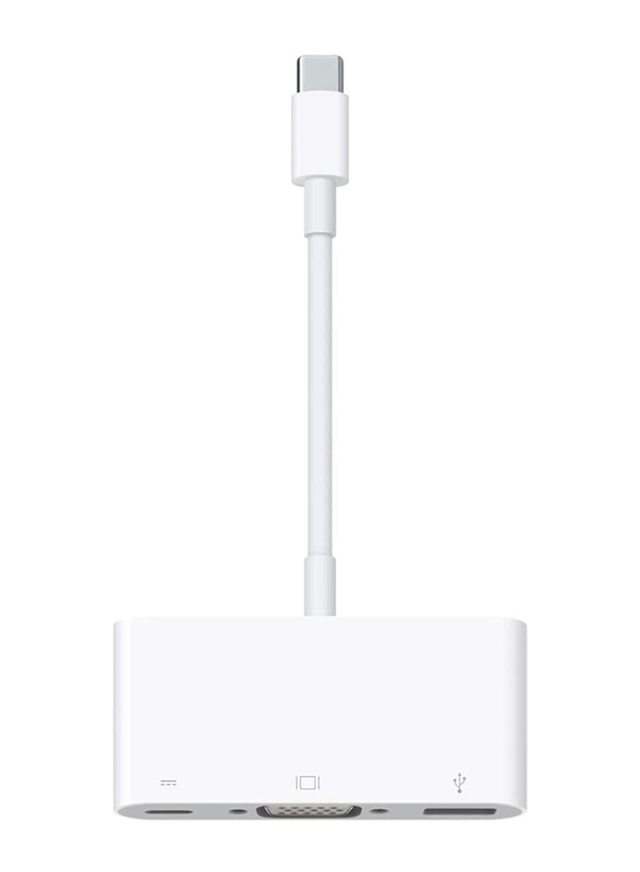 

Apple VGA Multiport Adapter, USB Type-C Male to VGA, USB Type-C, USB Type A for Apple iPad/Mac, MJ1L2AM/A, White