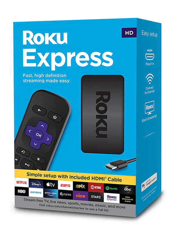 

Roku Express 3930R Streaming Media Player, Black