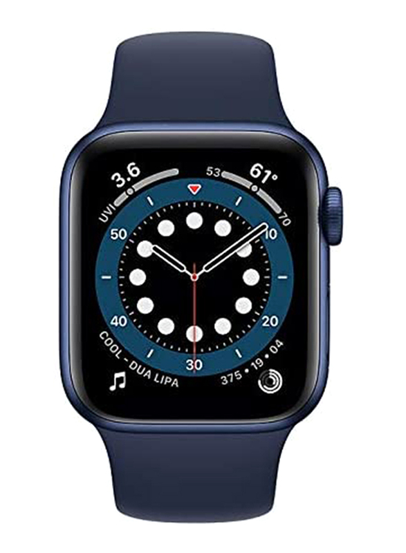 Apple Series 6 - 40mm Smartwatch, GPS, Blue Aluminum Case with Deep Navy Sport Band