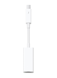 Apple Ethernet Adapter, Gigabit Ethernet to Thunderbolt for Mac Computers, White