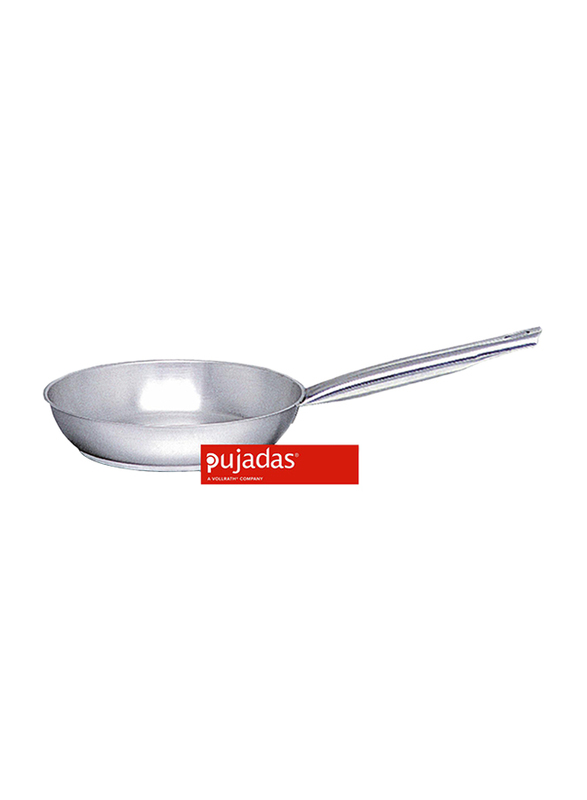 

Pujadas 22cm Expert Stainless Steel Fry Pan, 22 x 4.2cm, Silver