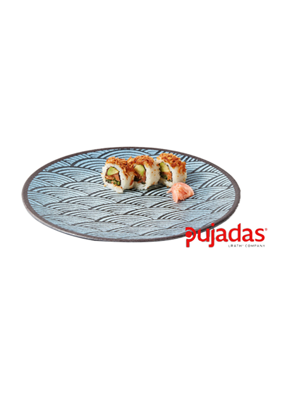 

Pujadas 27cm Ocean Melamine Plate, 27 x 2cm, Grey/Sky Blue