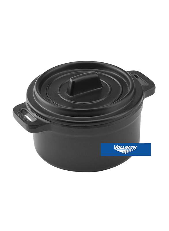 

Pujadas 14cm Mini Melamine Casserole with Lid, 0.75 Ltr, 14 x 8cm, Black