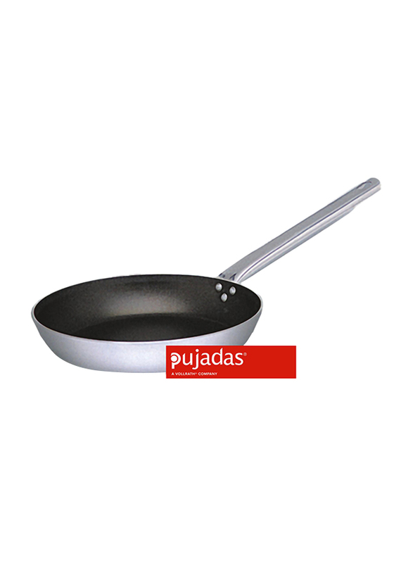 

Pujadas 28cm Ergos Non-Stick Aluminum Induction Frying Pan, 28 x 5cm, Silver/Black