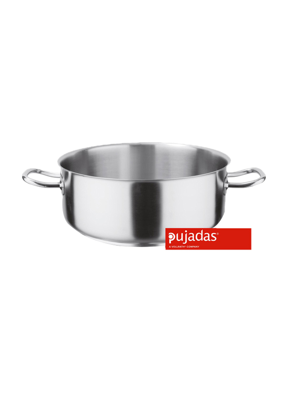 

Pujadas 28cm Stainless Steel Casserole without Lid, 6.7 Ltr, 28 x 11cm, Silver