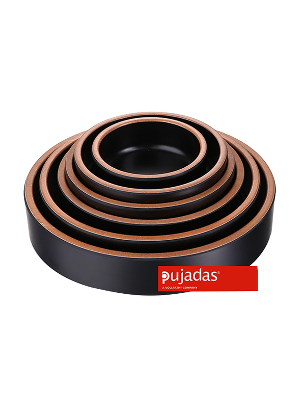 

Pujadas 18cm Terra Dark Melamine Tapas Dish, 18 x 4.5cm, Black/Brown