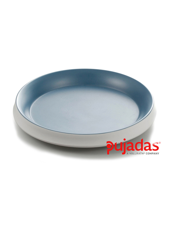

Pujadas 19.5cm Melamine Serving Plate, 19.5 x 3cm, P22340, Grey/White