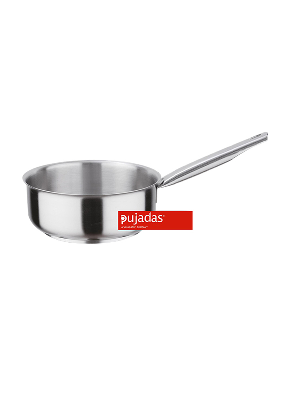 

Pujadas 24cm French Style Stainless Steel Saucepan, 5.4 Ltr, 24 x 12cm, Silver