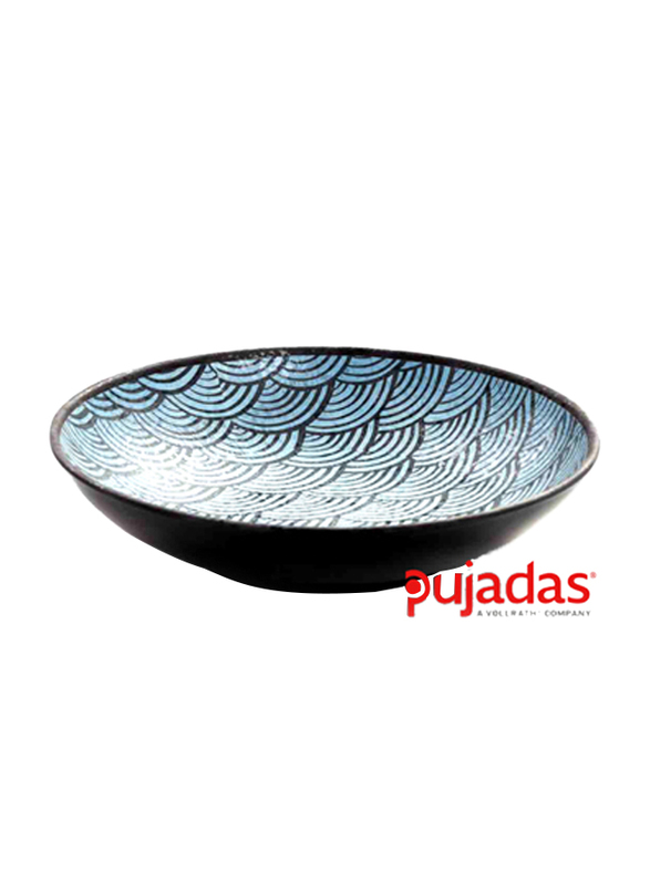 

Pujadas 22.5cm Ocean Melamine Deep Plate, 22.5 x 5cm, Grey/Sky Blue
