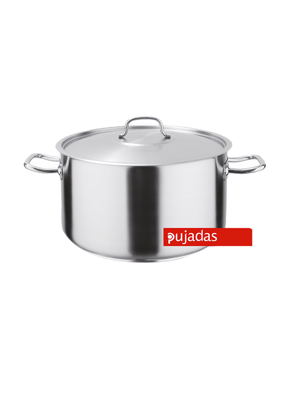 

Pujadas 18cm Stainless Steel Sauce Pot with Lid, 3 Ltr, 18 x 12cm, Silver