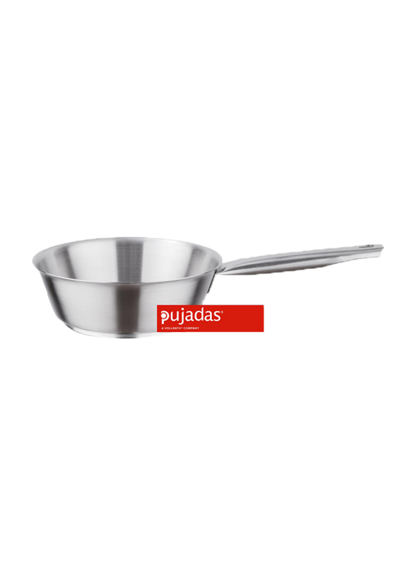 

Pujadas 24cm Stainless Steel Conical Saute Pan, 2.7 Ltr, 24 x 7.5cm, Silver