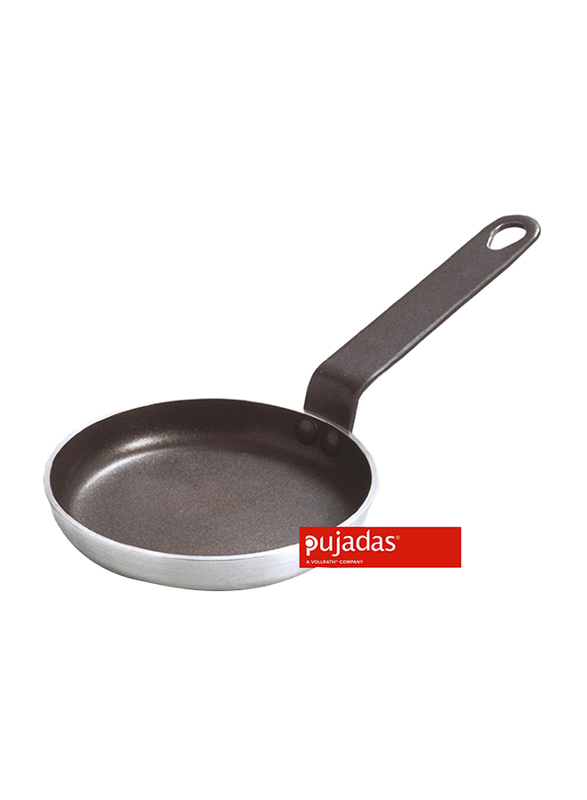 

Pujadas 12cm Blinis Non-Stick Aluminum Frying Pan, 12 x 2cm, Silver/Black