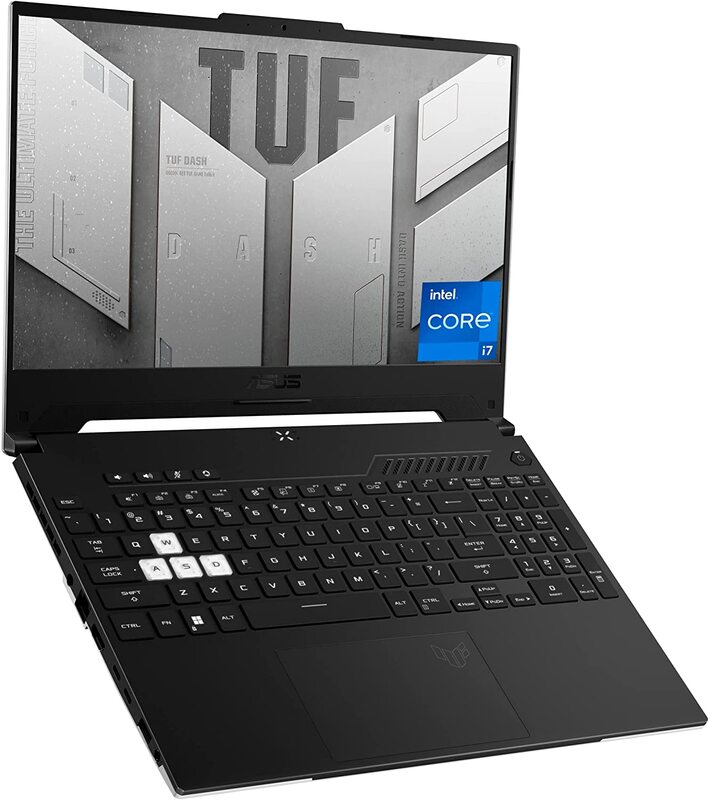 

ASUS TUF Dash 15 FX517ZM Gaming Laptop, Intel Core i7-12650H, 16GB DDR5, 512GB SSD, GeForce RTX 3060 15.6”FHD 144Hz, ENG KB, Windows 11 Home. Off Bla