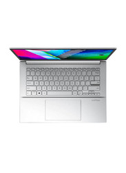 Asus VivoBook K3400PH Laptop, 14 inch WQXGA with OLED Display, Intel Core i7-11370H 11th Gen 3.30Ghz, 512GB SSD, 8GB RAM, NVIDIA GeForce GTX 1650 4GB Graphics, EN KB, Win 10, Cool Silver