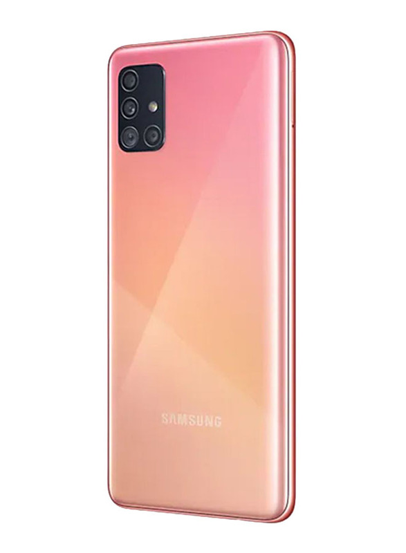 Samsung Galaxy A51 128GB Prism Crush Pink, 6GB RAM, 4G LTE, Dual Sim Smartphone, UAE Version