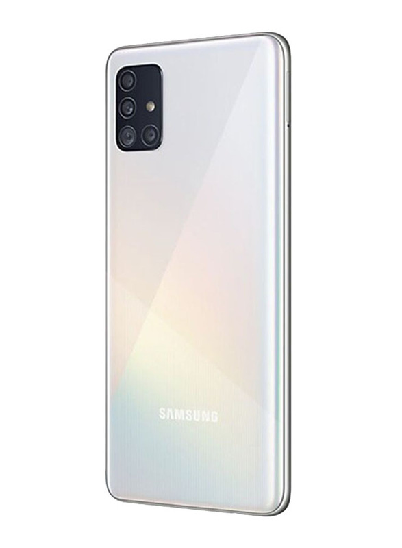 Samsung Galaxy A51 128GB Prism Crush White, 6GB RAM, 4G LTE, Dual Sim Smartphone, UAE Version