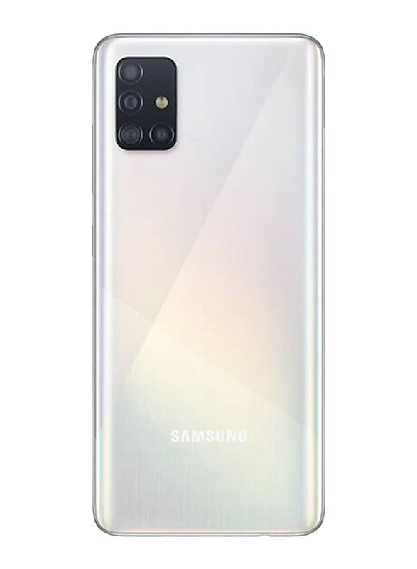 Samsung Galaxy A51 128GB Prism Crush White, 6GB RAM, 4G LTE, Dual Sim Smartphone, UAE Version