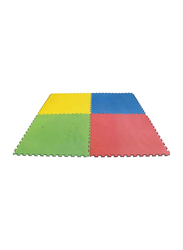Rainbow Toys 4-Piece Exercise Play Puzzle Plain Rubber Mat Set, 60cm, Multicolor