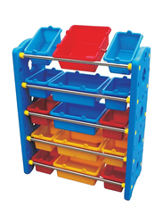 Rainbow Toys 15 Containers Toys Organizing Shelf, Multicolor