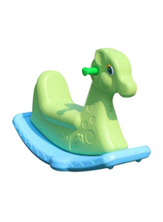 Rainbow Toys Baby Rocking Horse Colorful Ride On, Green/Blue, Ages 2+