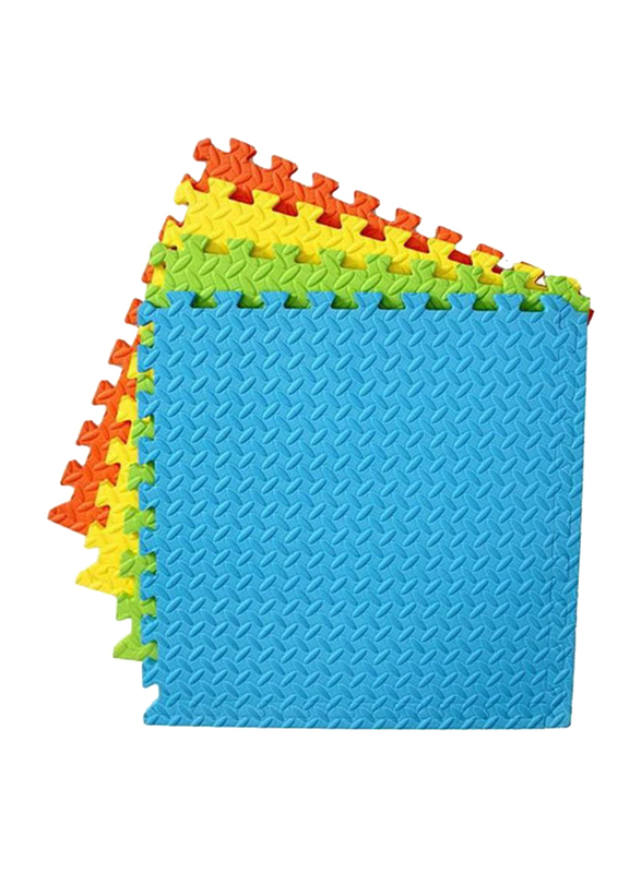 Rainbow Toys 4-Piece Exercise Play Puzzle Plain Foam Mat Set, 30cm, Multicolor