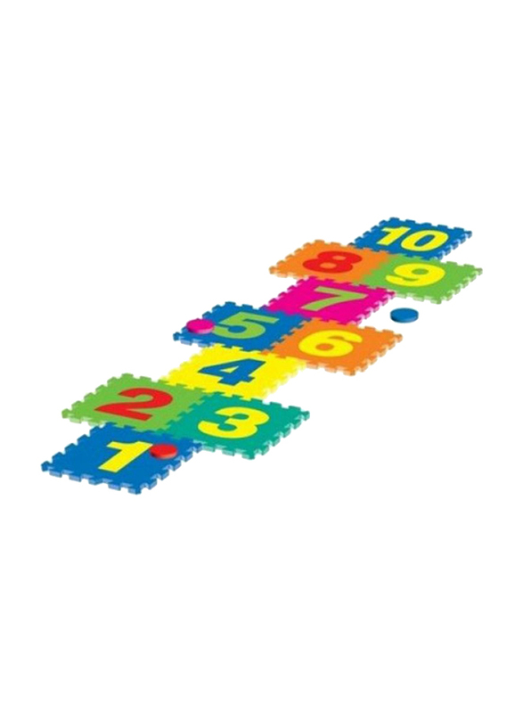 Rainbow Toys Outdoor Hopstotch Puzzle Mat Set, Multicolor