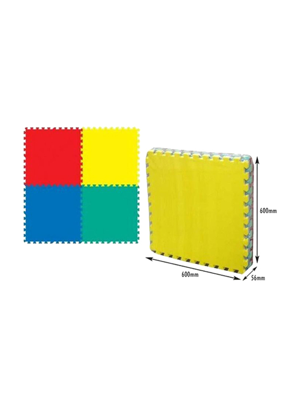 Rainbow Toys 4 Piece Plain Mat Set, 24inch, Ages 3+, Multicolor