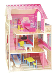 Rainbow Toys Realistic 3D Wooden Doll House DIY Toy Kit with Furniture's Birthday Gift for Girls, RW-17562, Ages 4+