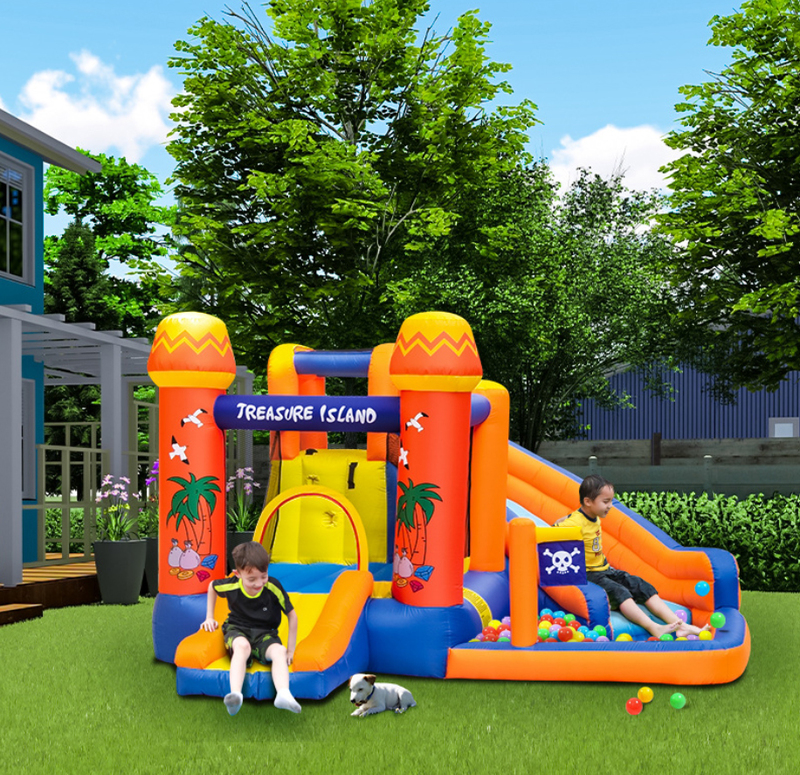 Rainbow Toys Treasure Island Household Children Inflatable Water Park Castles, Ages 4+