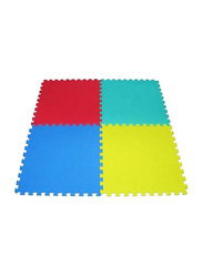 Rainbow Toys 4-Piece Exercise Play Puzzle Plain Foam Mat Set, 15cm, Multicolor