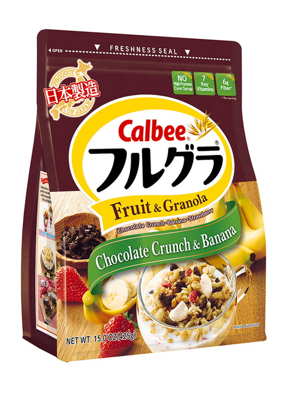 

Calbee Frugra Chocolate Crunch & Banana Cereal, 425g