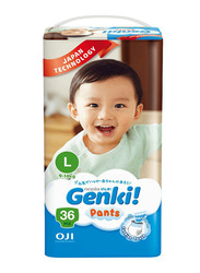 Genki Diaper Pants, Size L, 9-14 Kg, Jumbo Pack, 36 Count