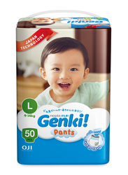 Genki Diaper Pants, Size L, 9-14 kg, Mega Pack, 50 Count