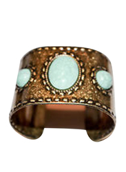 Avon Tangier Market Cuff Bracelet for Women, Turquoise/Gold