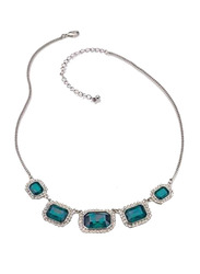 Avon Camile Radiant Opera Necklace for Women, Green/Silver