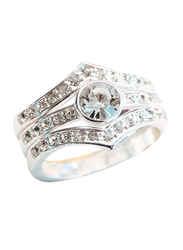 Avon Claudette Fashion Ring for Women, with Stones, Silver, Size 8