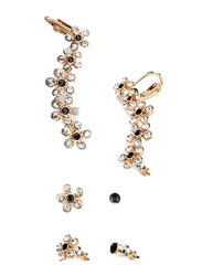 Avon Felicity Earcuff Gift Set for Women, with Glass Stones, White/Gold/Black