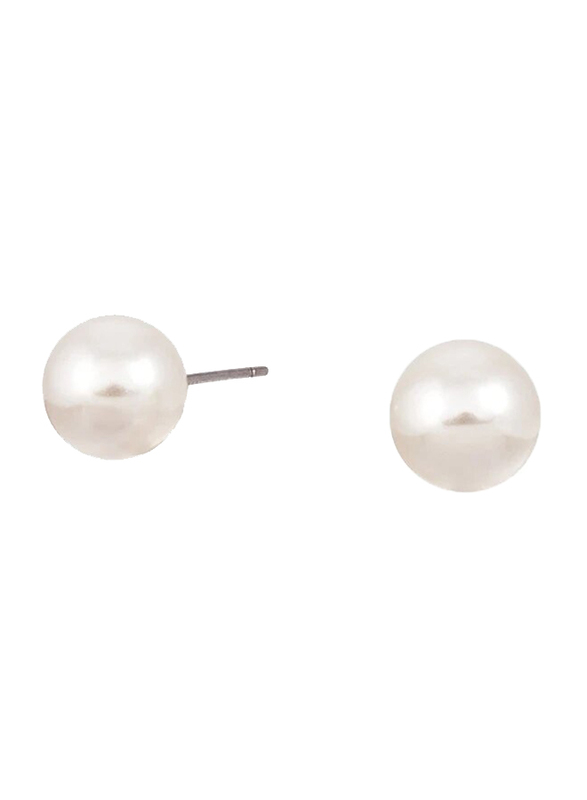 Avon Catie Interchangeable Drop Earring for Women, with Pearl, White/Gold